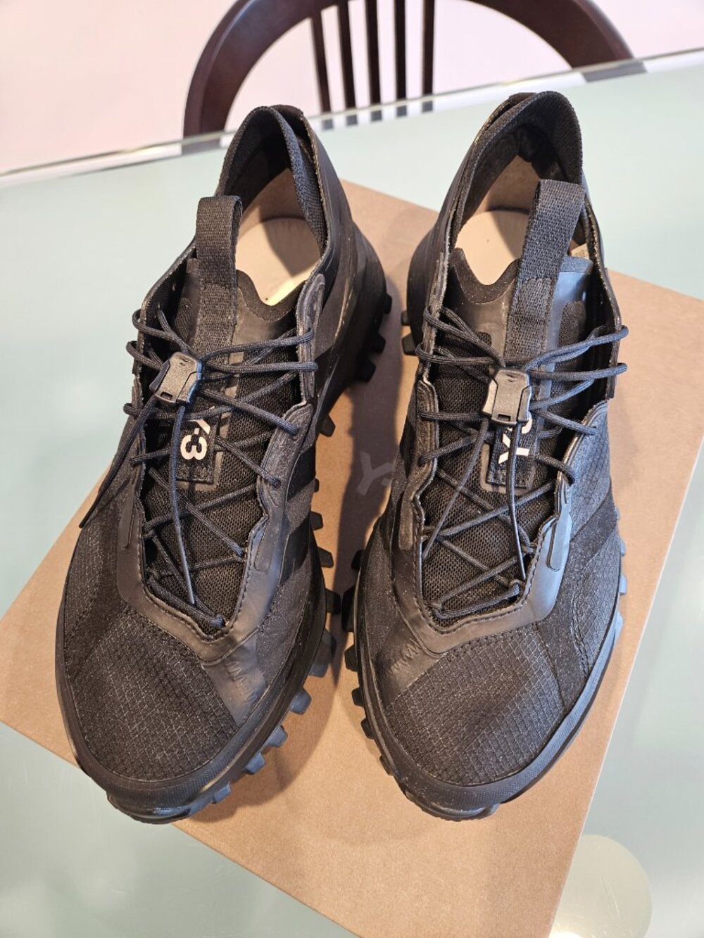 Y3 S Gendo Trail Sneakers JQ0198 Black US Size 71/2 Unisex